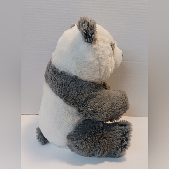 HugFun 12" Gray White Panda Bear Soft Cuddly Plush Stuffed Animal Toy - Picture 2 of 8